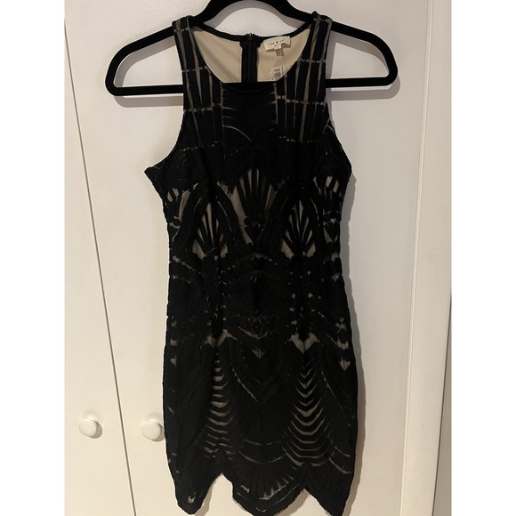 Tea n Cup Dresses & Skirts - NWT Tea & Cup Womens‎ Black Lace Layered Dress Size Small S Tank Sleeveless